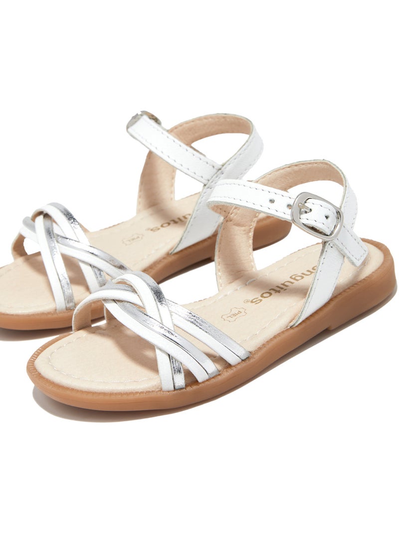Sandalen conguitos hebilla plata Wit - Kiabi