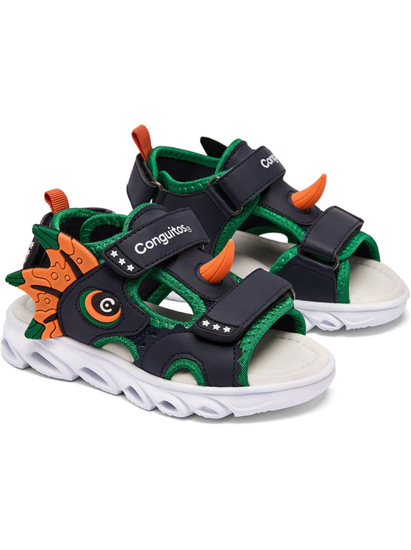 Sandalen conguitos luces detalles dino Marineblauw - Kiabi