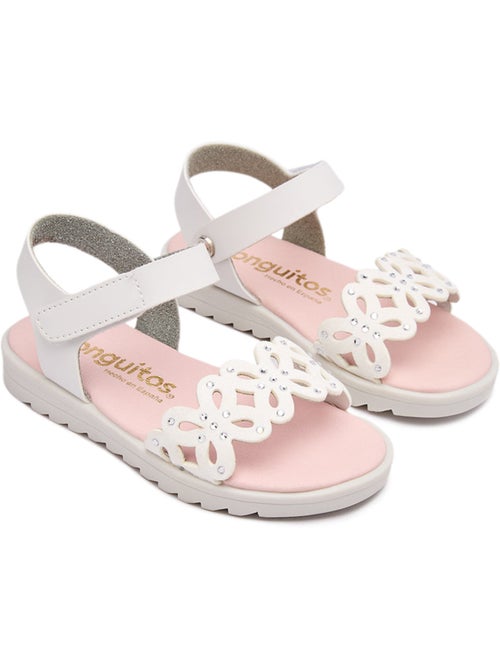 Sandalen conguitos mariposa blancas - Kiabi