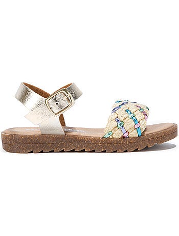 Sandalen conguitos multi trenzadoed metalizado