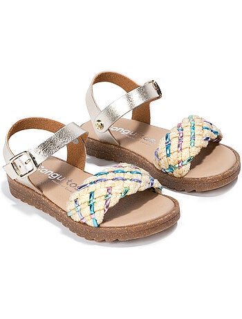 Sandalen conguitos multi trenzadoed metalizado