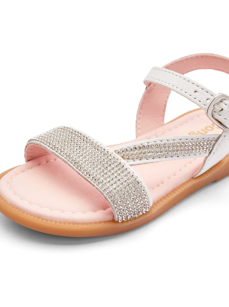 Sandalen conguitos pedrería brillante Wit - Kiabi