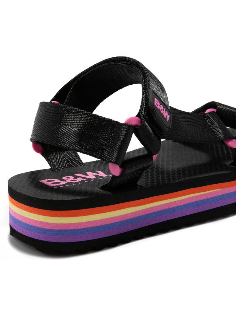 Sandalen conguitos platform  b&w Zwart Zwart - Kiabi