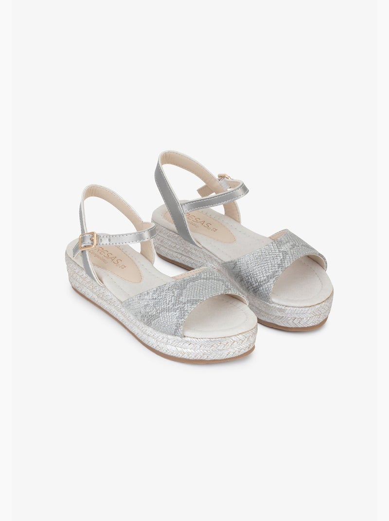 Sandalen conguitos snake wedge Zilver - Kiabi