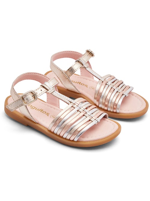 Sandalen conguitos tiras piel - Kiabi Sandalen conguitos tiras piel - Kiabi