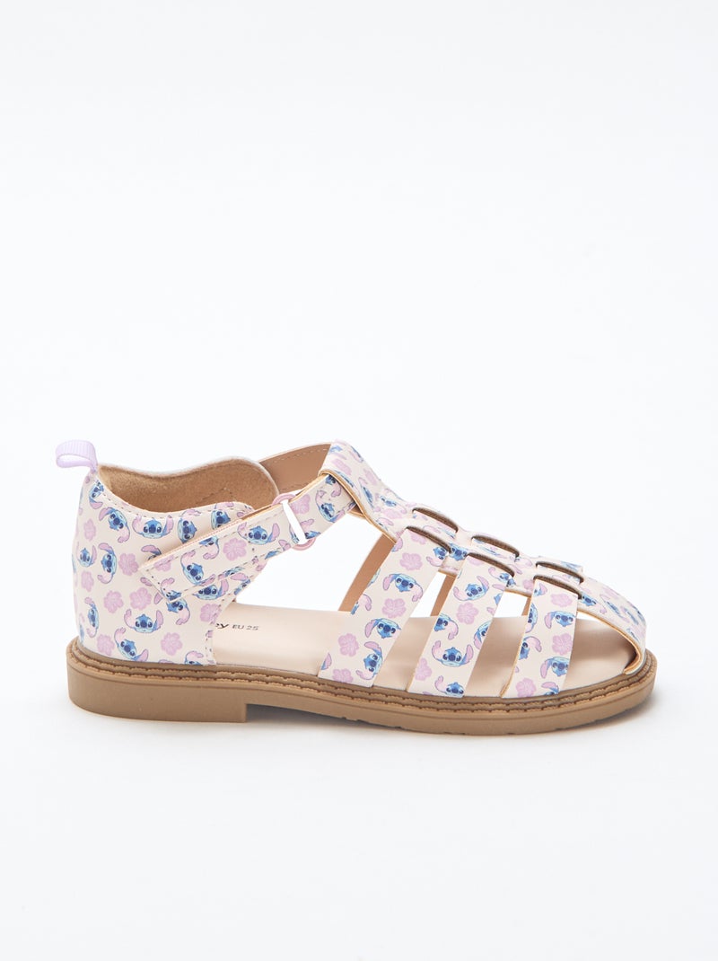 Sandalen met all-over bandjes 'Disney' 'Stitch' Rose - Kiabi