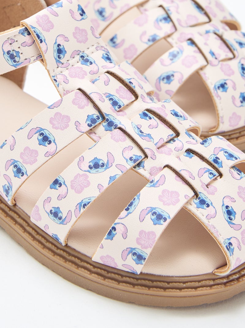 Sandalen met all-over bandjes 'Disney' 'Stitch' Rose - Kiabi