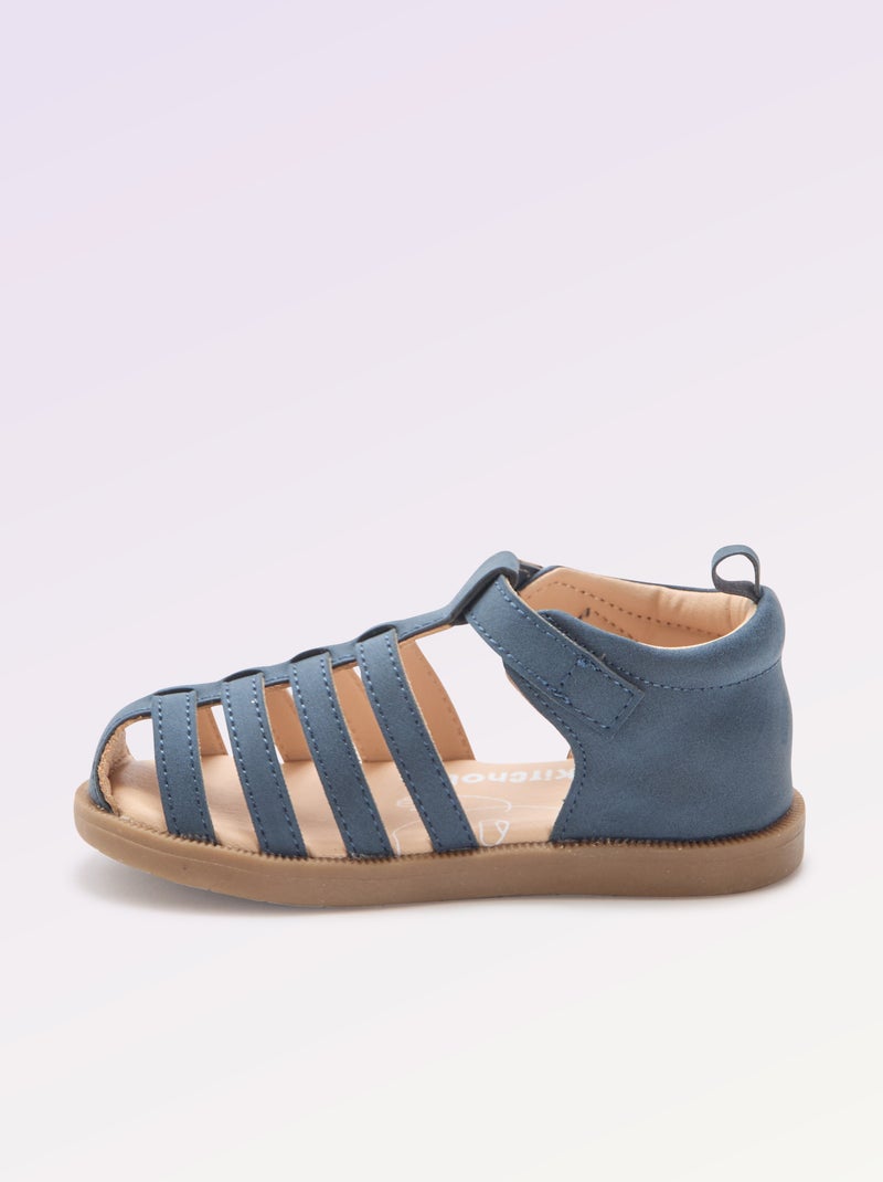 Sandalen met bandjes 'eerste stapjes' - Kitchoun Blauw - Kiabi