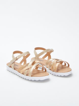 Sandalen met bandjes en pailletten