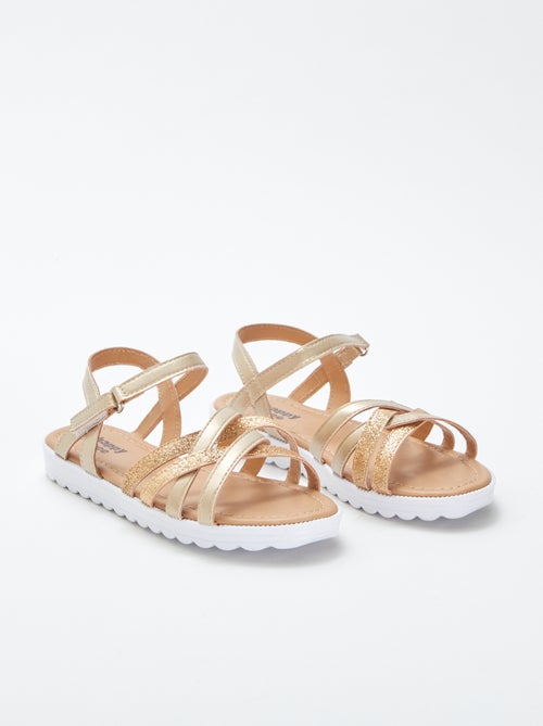 Sandalen met bandjes en pailletten - Kiabi