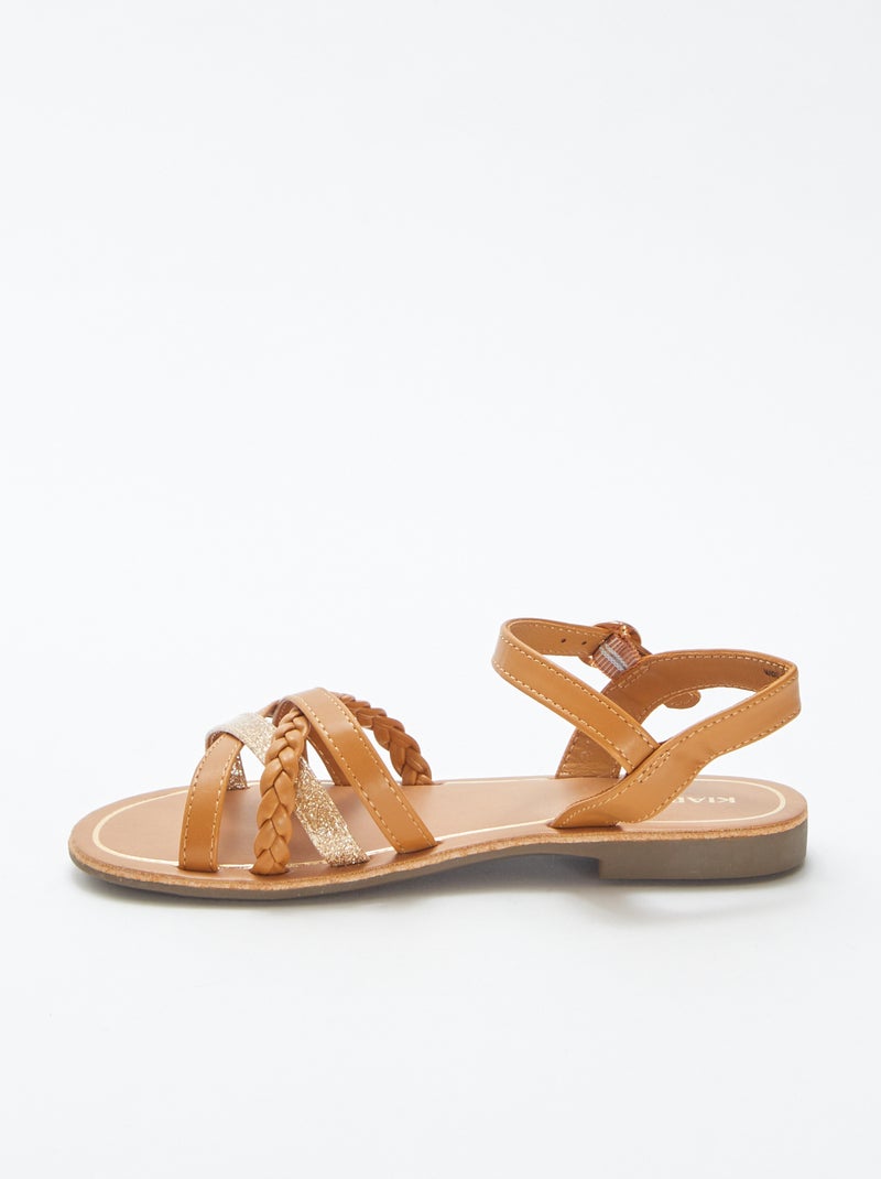 Sandalen met bandjes GEEL - Kiabi