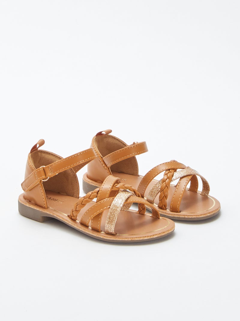 Sandalen met bandjes GEEL - Kiabi