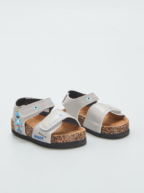 Sandalen met bandjes met print - Kiabi