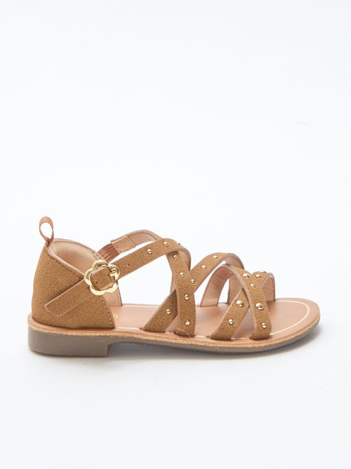 Sandalen met bandjes met studs - Kiabi