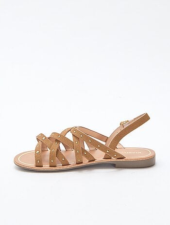 Sandalen met bandjes met studs