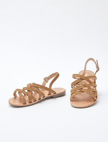 Sandalen met bandjes met studs