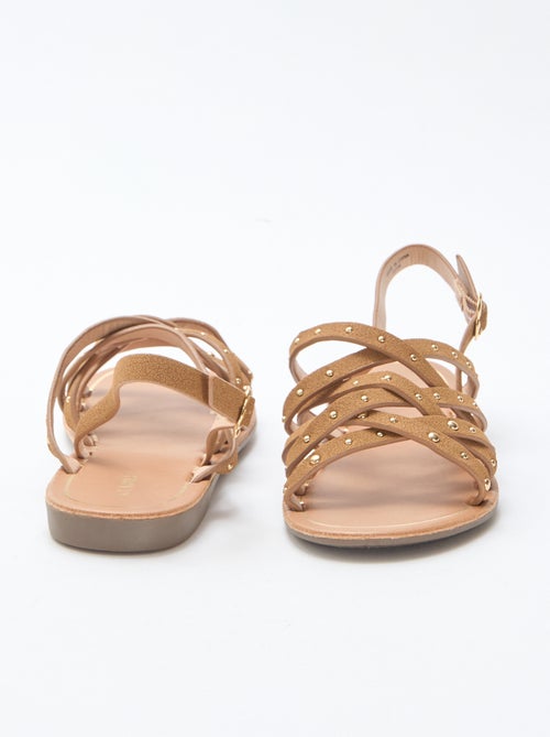 Sandalen met bandjes met studs - Kiabi
