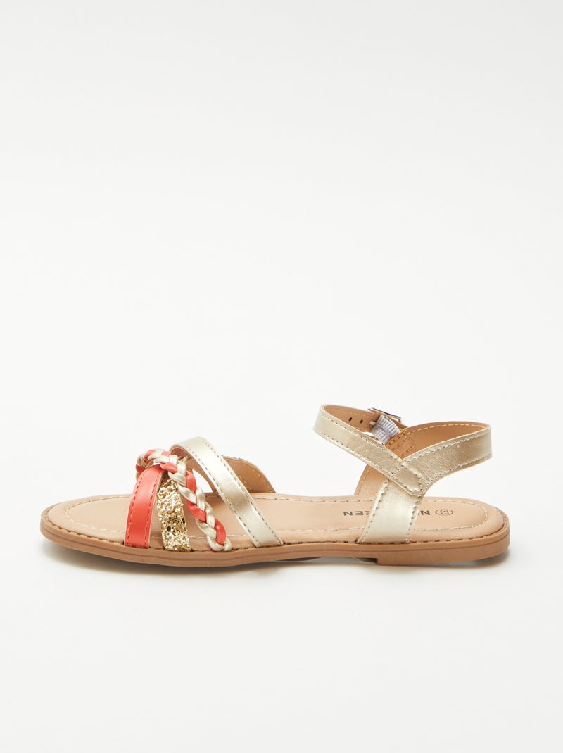 Sandalen met bandjes Roze - Kiabi
