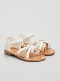 Sandalen met bandjes wit - Kiabi