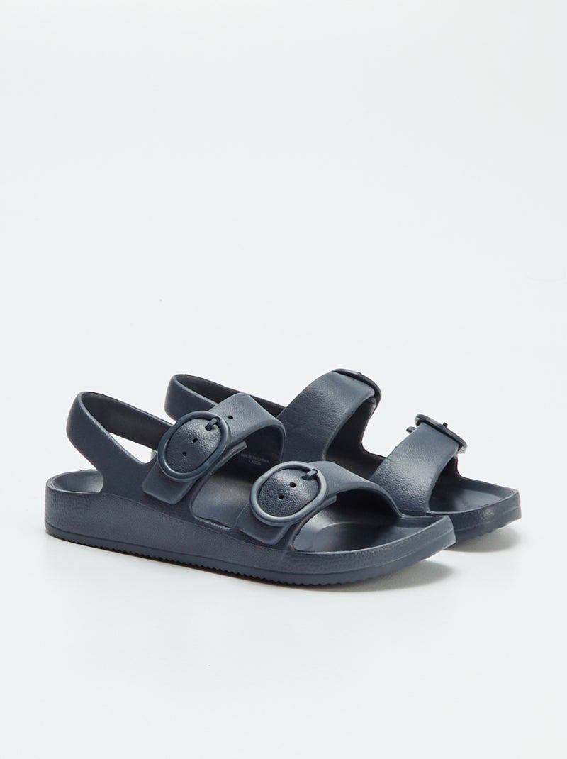 Sandalen met dubbel riempje BLAUW - Kiabi