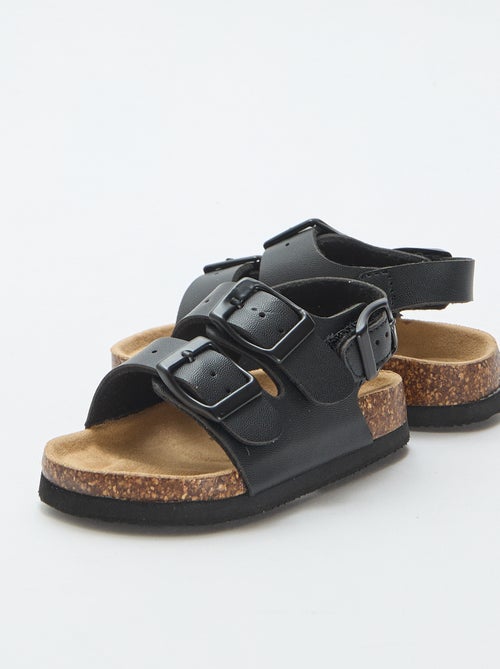 Sandalen met dubbele bandjes en gespen - Kiabi
