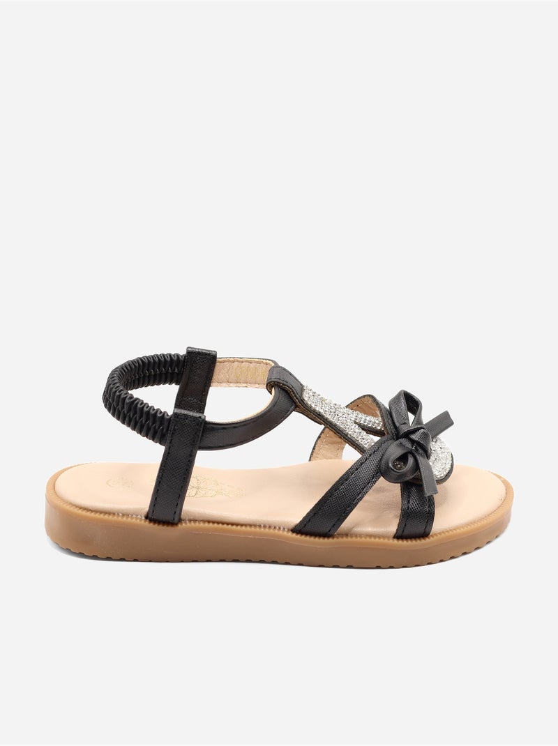 Sandalen met elastiek Zwart - Kiabi
