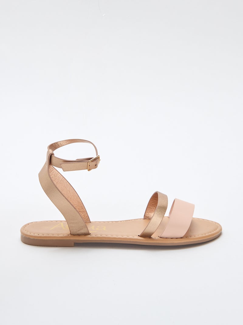 Sandalen met enkelbandje Rose - Kiabi