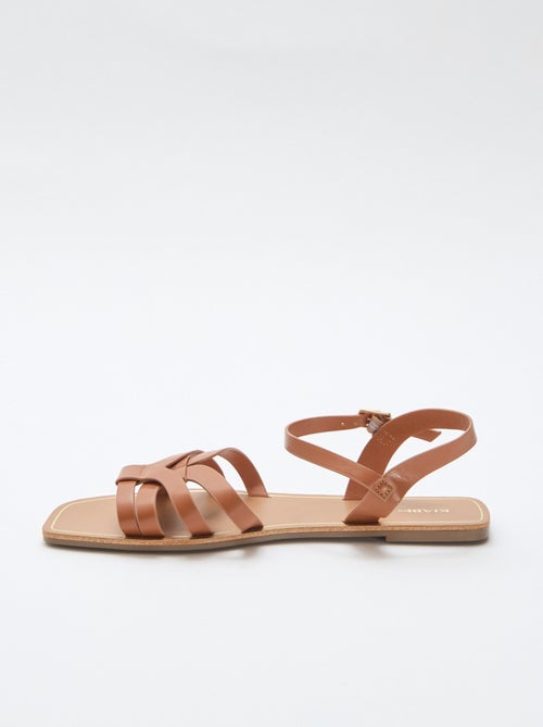 Sandalen met gekruist bandje - Kiabi