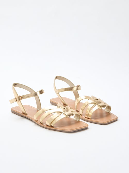 Sandalen met gekruist bandje - Kiabi