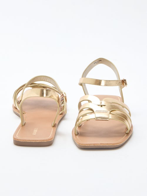 Sandalen met gekruist bandje - Kiabi