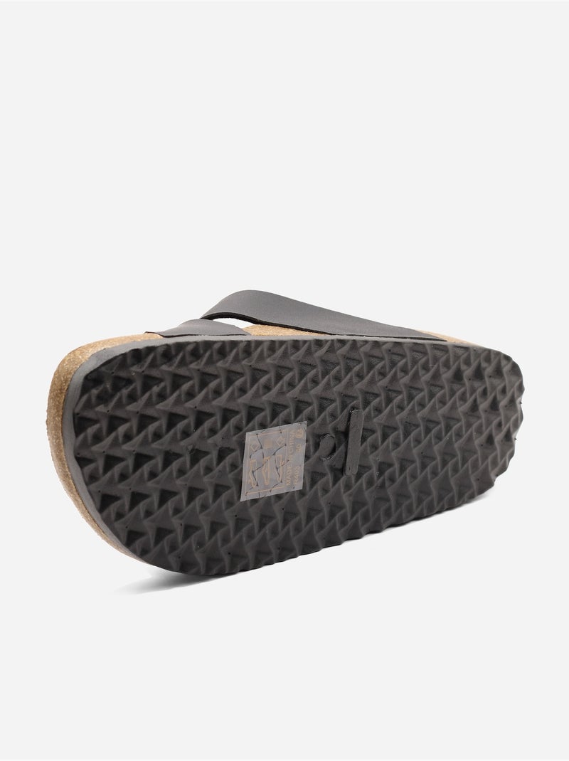 Sandalen met gekruiste bandjes Zwart - Kiabi