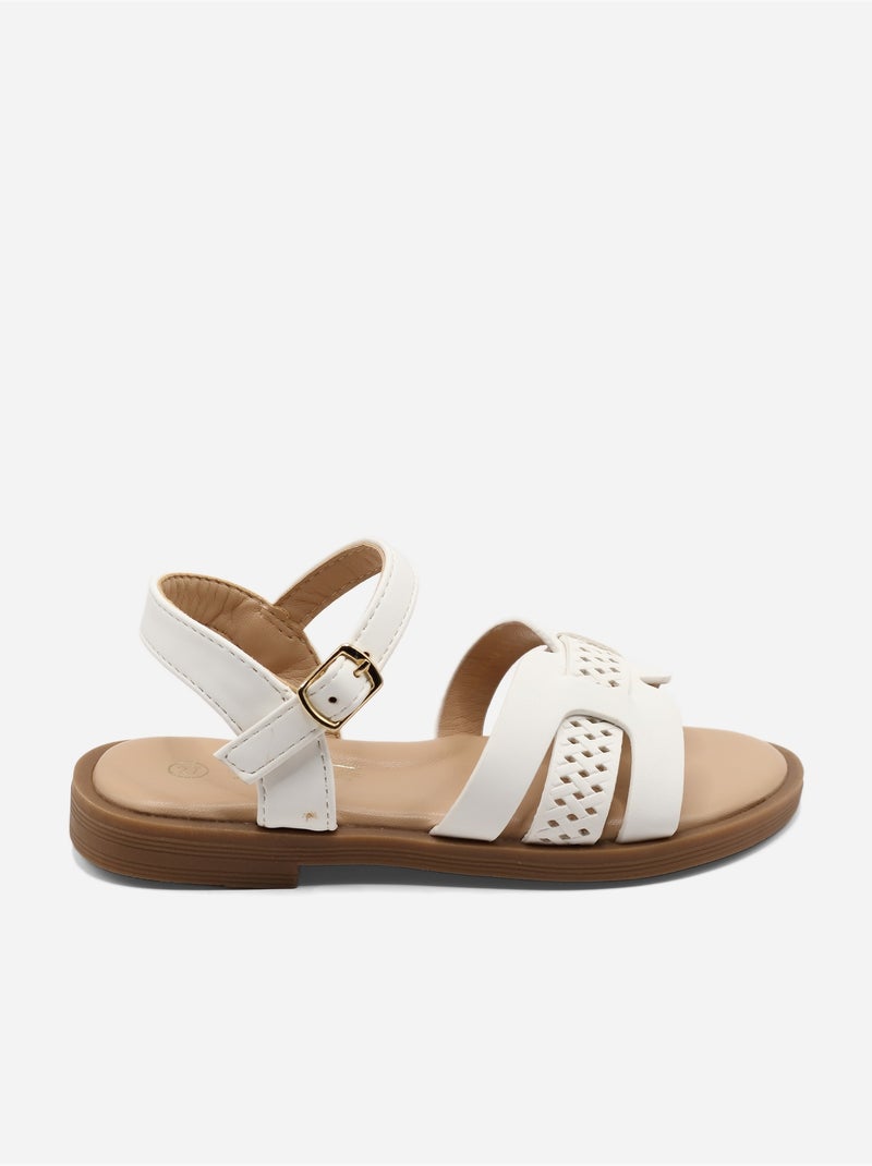 Sandalen met gesp Wit - Kiabi