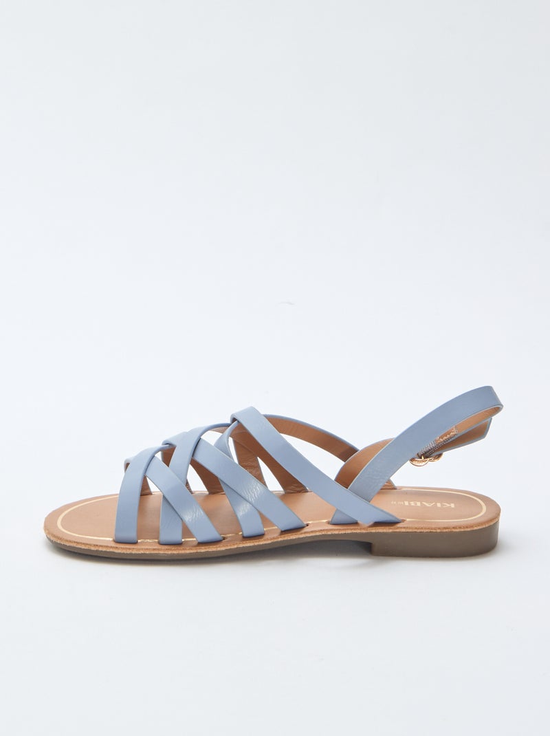 Sandalen met gespbandjes Blauw - Kiabi