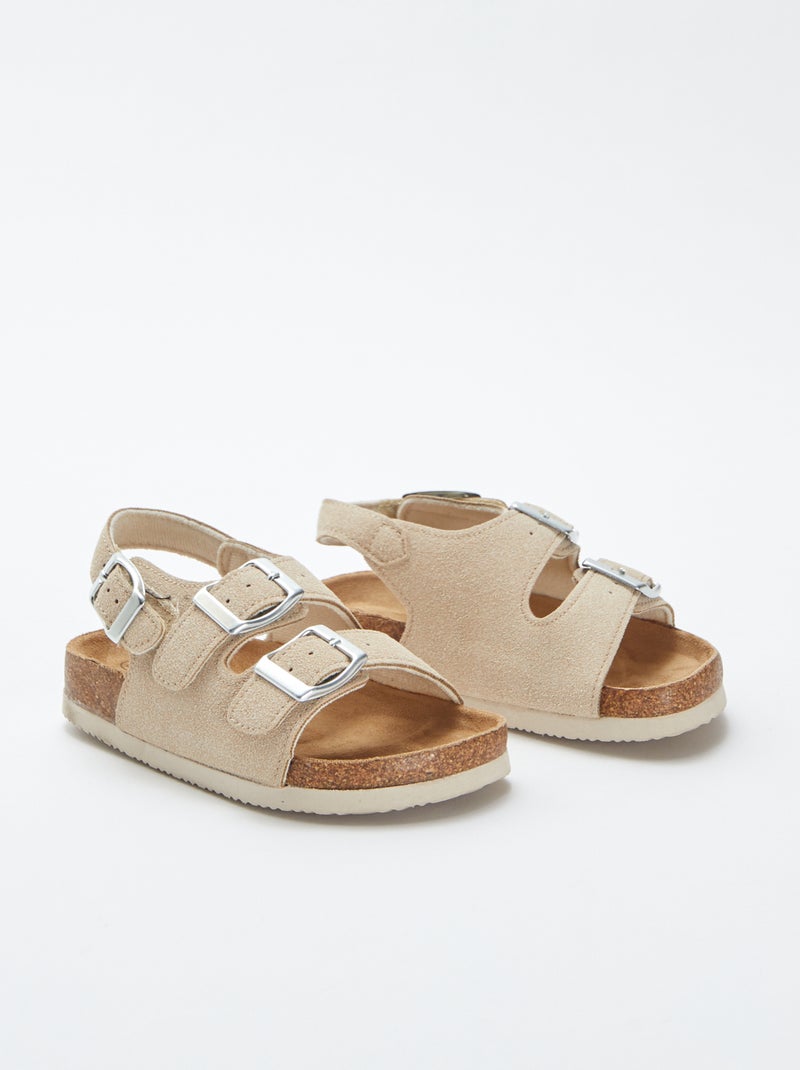Sandalen met gespen BIEGE - Kiabi