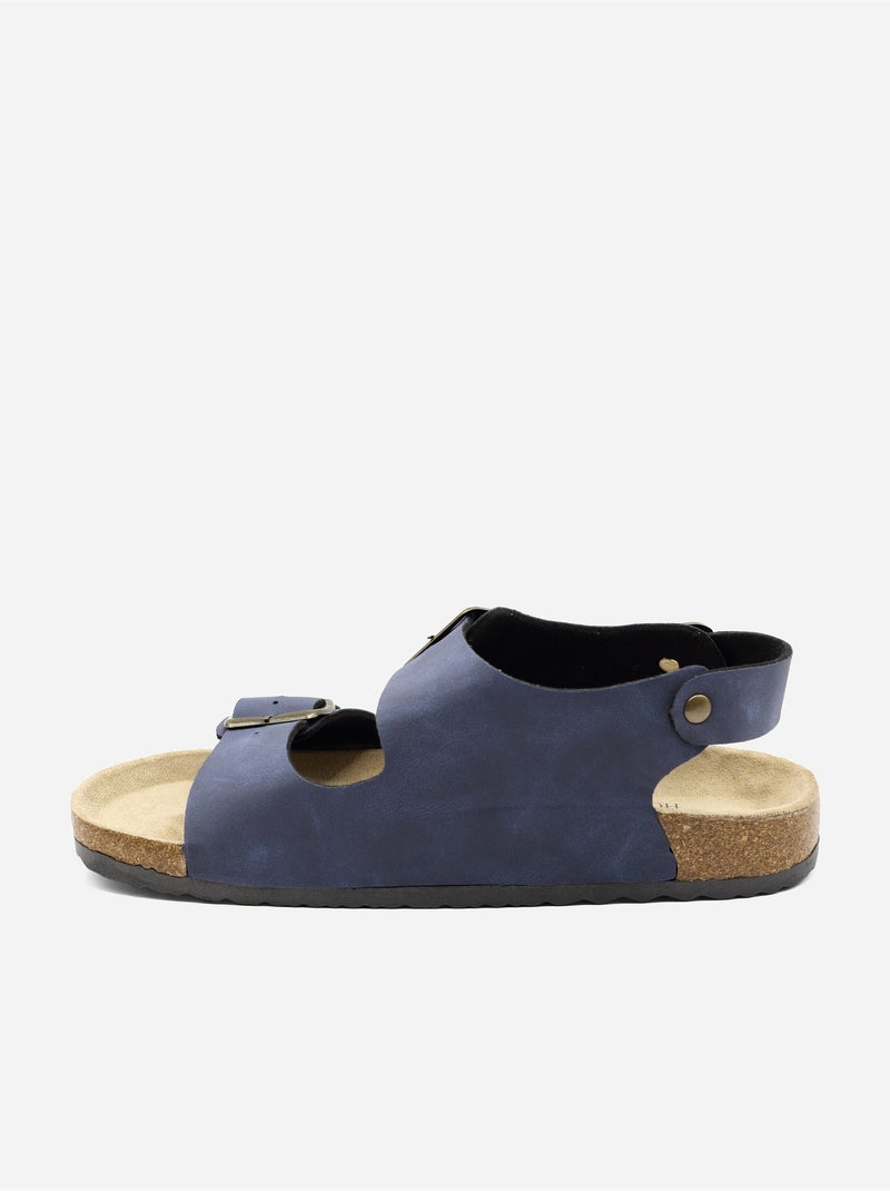 Sandalen met gespen Blauw - Kiabi
