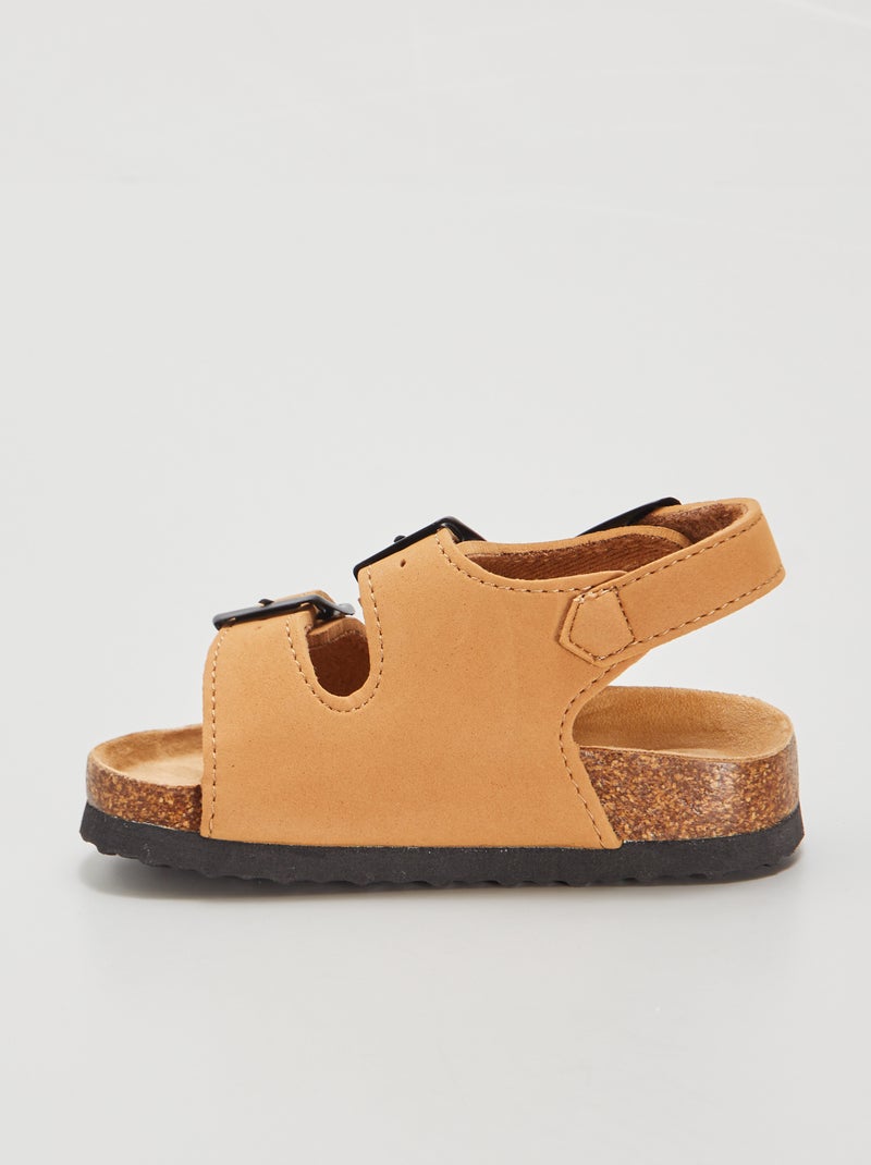 Sandalen met gespen BRUIN - Kiabi