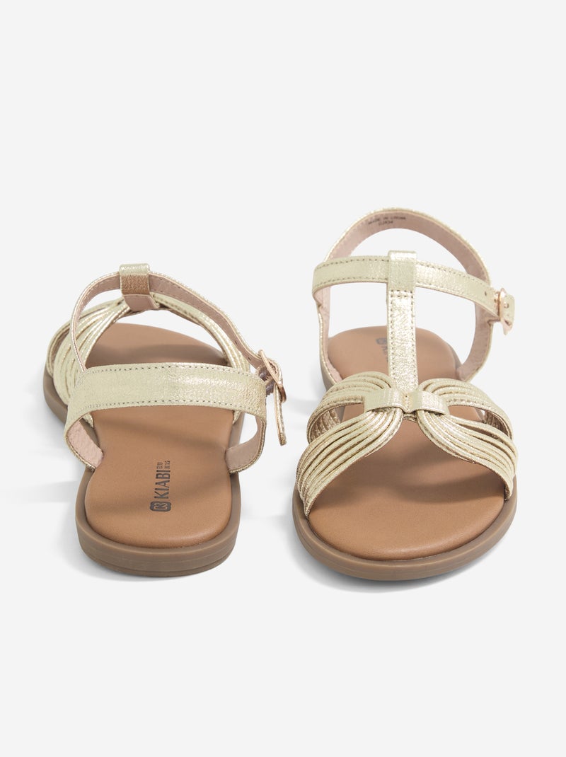 Sandalen met gespen Geel - Kiabi