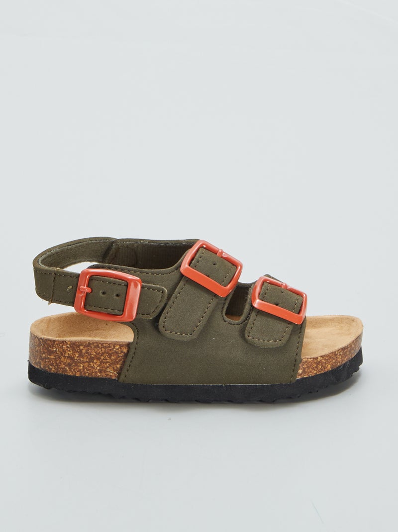 Sandalen met gespen KAKI - Kiabi
