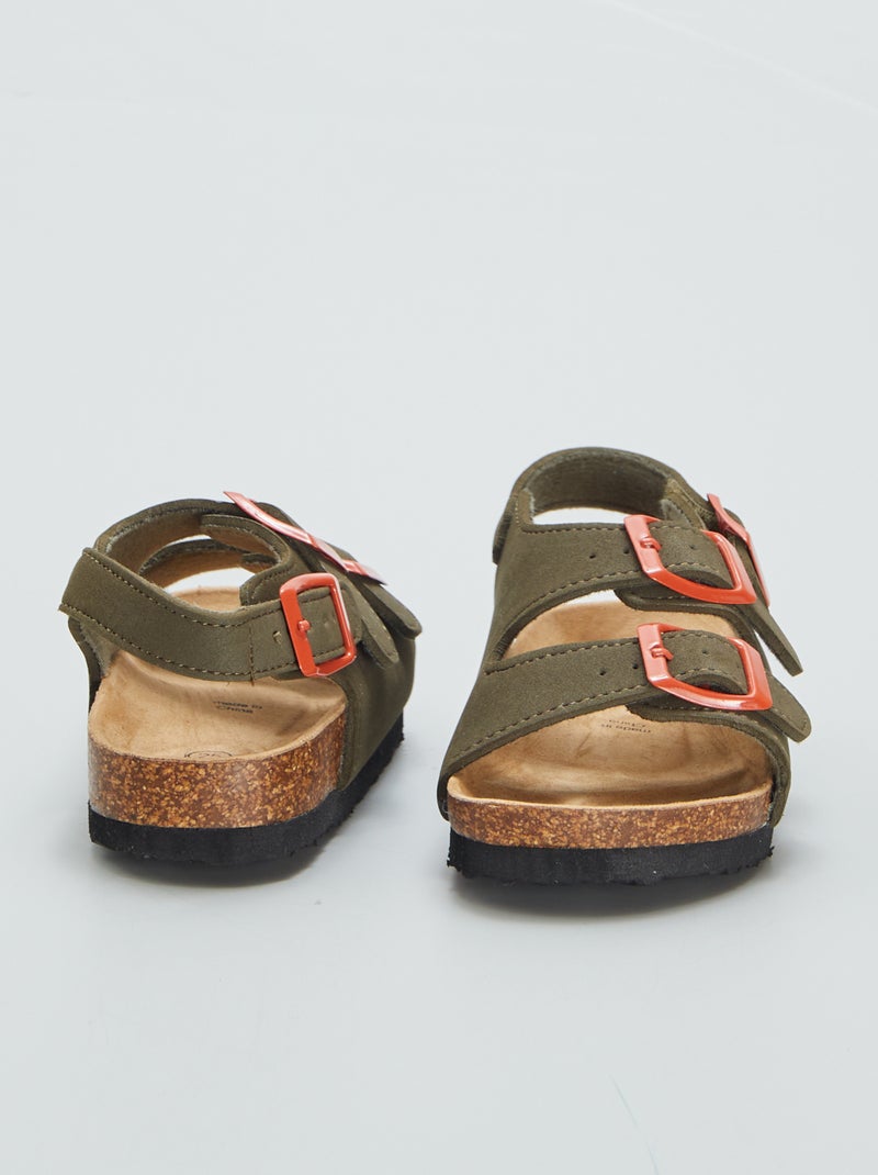 Sandalen met gespen KAKI - Kiabi