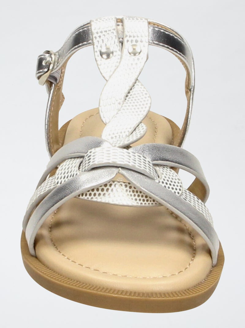 Sandalen met gevlochten bandjes Rose - Kiabi