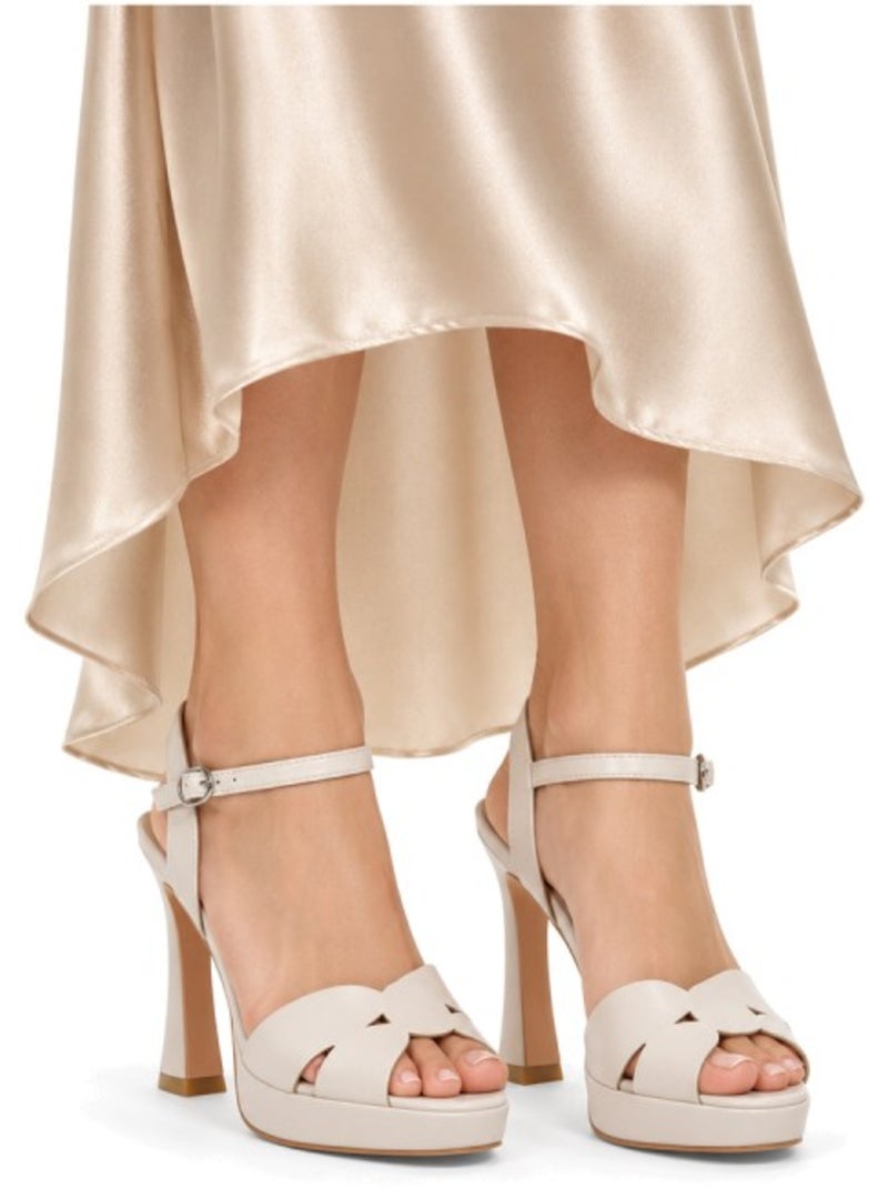 Sandalen met hak materiale sintetico montevita Beige - Kiabi