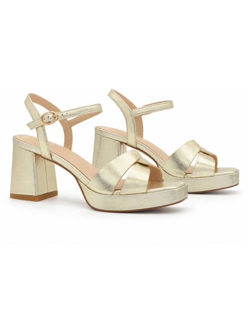 Sandalen met hak materiale sintetico montevita - Kiabi Sandalen met hak materiale sintetico montevita - Kiabi