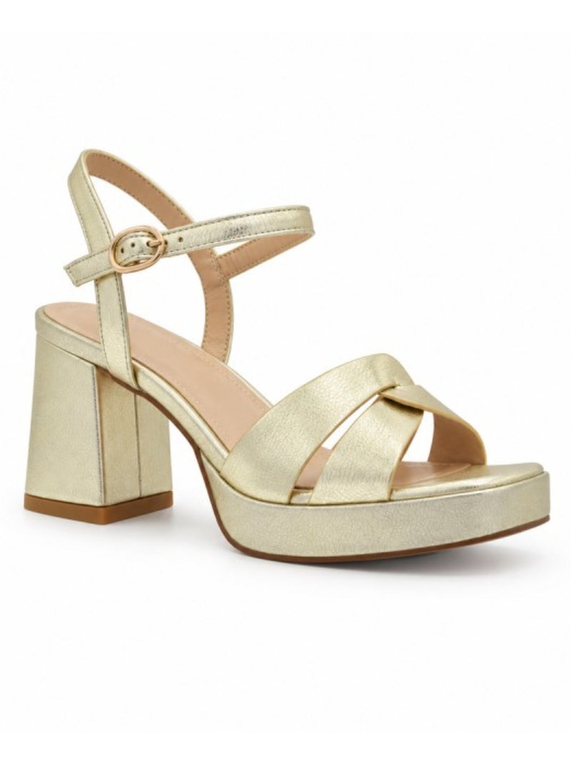 Sandalen met hak materiale sintetico montevita Goud/Goudkleurig - Kiabi