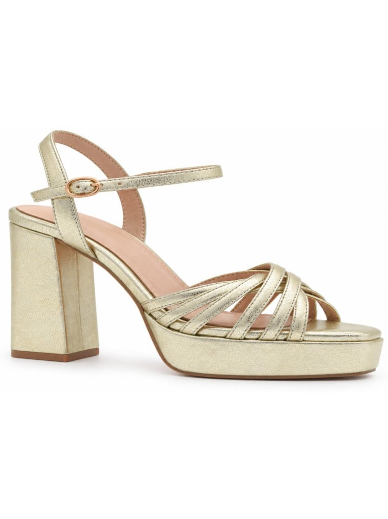 Sandalen met hak materiale sintetico montevita Goud/Goudkleurig - Kiabi