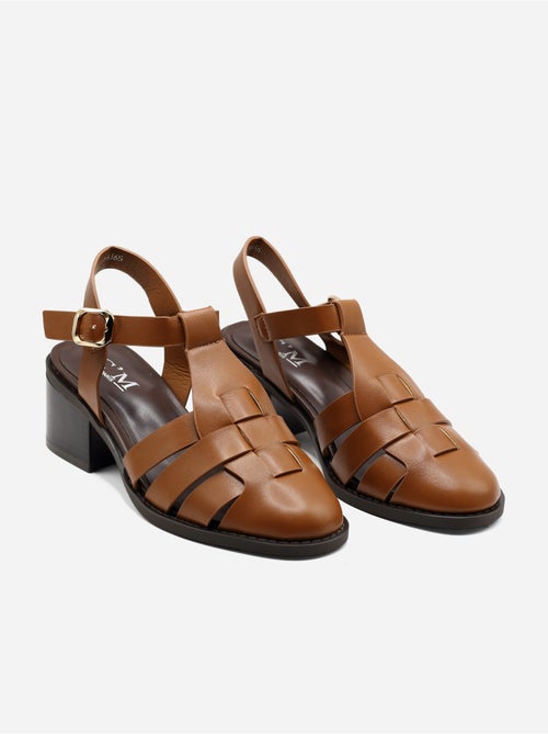 Sandalen met hak, riempje en gesp - Kiabi Sandalen met hak, riempje en gesp - Kiabi