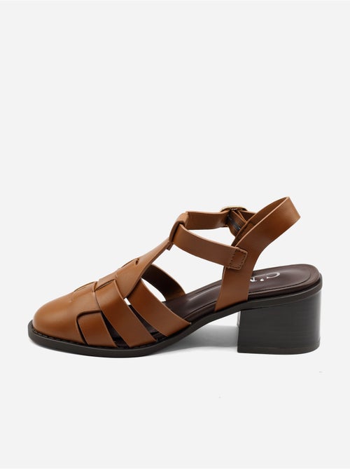 Sandalen met hak, riempje en gesp - Kiabi Sandalen met hak, riempje en gesp - Kiabi