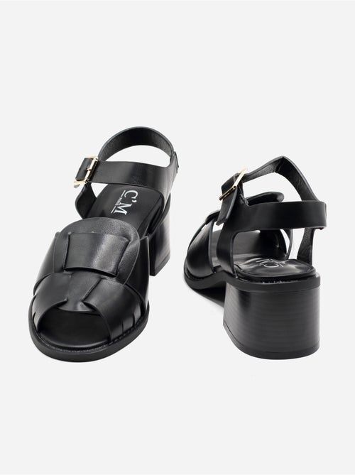 Sandalen met hak, riempje en gesp - Kiabi Sandalen met hak, riempje en gesp - Kiabi