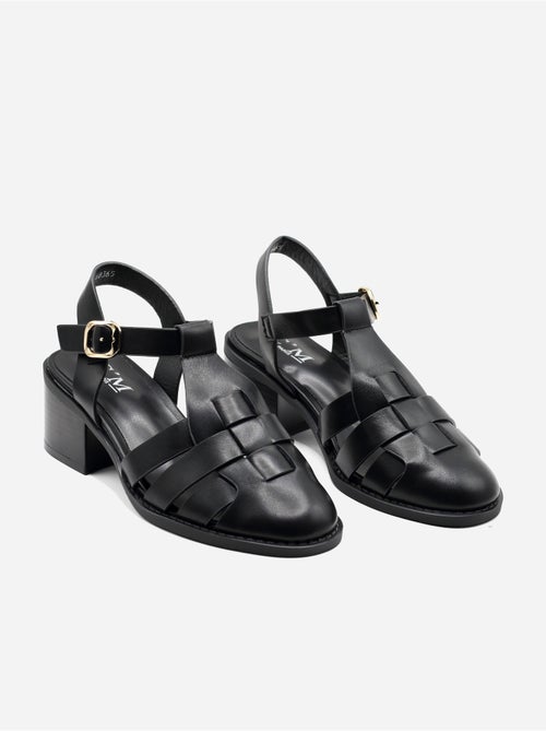 Sandalen met hak, riempje en gesp - Kiabi Sandalen met hak, riempje en gesp - Kiabi