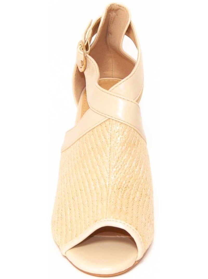 Sandalen Met Hak Synthetisch Materiaal Montevita Beige - Kiabi
