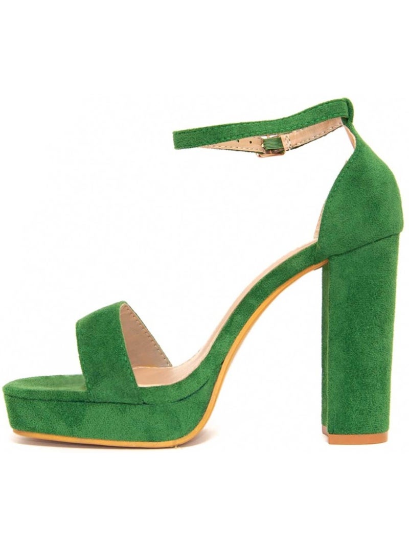 Sandalen Met Hak Synthetisch Materiaal Montevita Groen - Kiabi